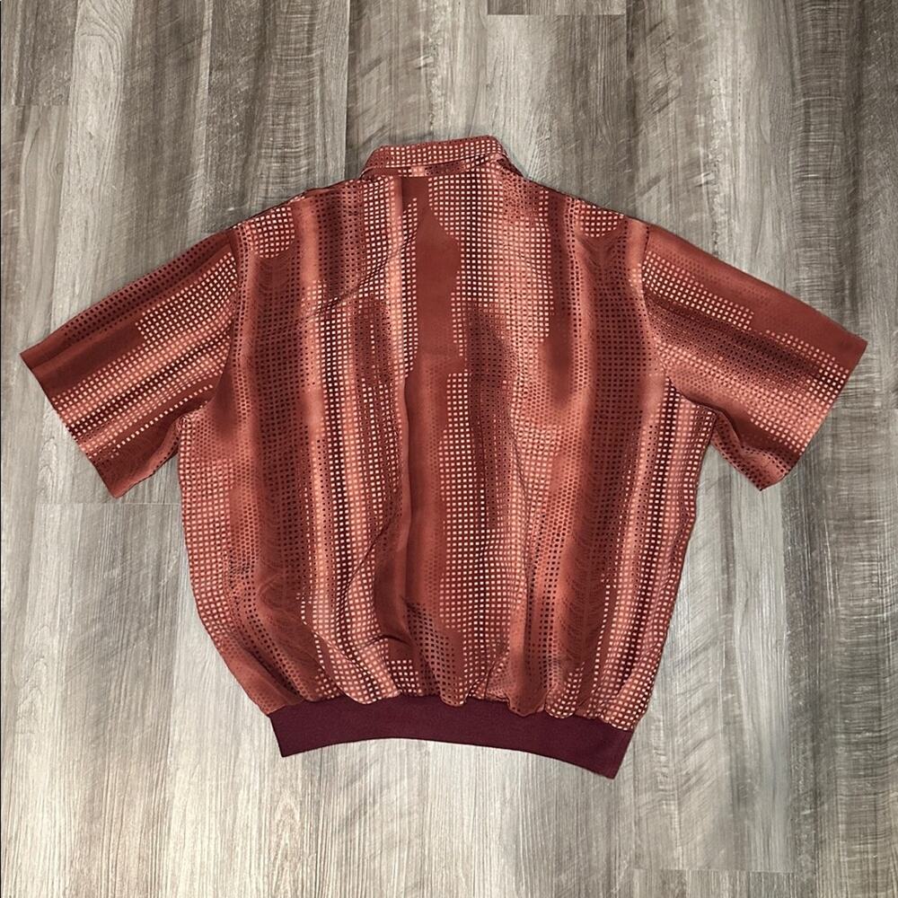 Alan Stuart Checkered Half Button Banded Hem Polo - XL - Picture 3 of 6
